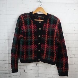 Epsode Women's Multicolor Plaid Cardigan Sweater